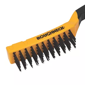 Roughneck Soft-Grip Carbon Steel Wire Brush 4 Roughneck Soft-Grip Carbon Steel Wire Brush - Image 2