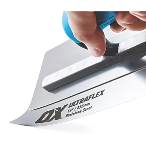 OX Pro Ultra Flex Finishing Trowel 14 x 4 1/4" 5 OX Pro Ultra Flex Finishing Trowel 14 x 4 1/4" - Image 3