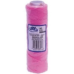 Marshalltown Braided Nylon Hi-Vis Masons Line Pink 76m -Plastering Tools Shop 71160 A2
