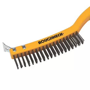 Roughneck Soft-Grip Stainless Steel Wire Brush 4 Roughneck Soft-Grip Stainless Steel Wire Brush - Image 2